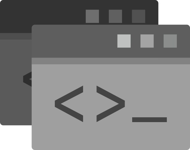 Custom coding vector image
