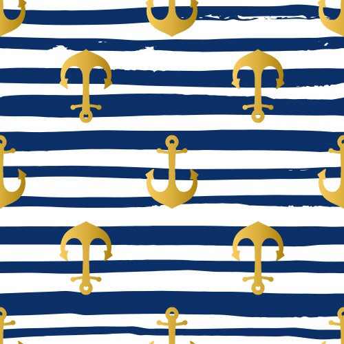 Grunge Marine Striped Pattern Vector Image
