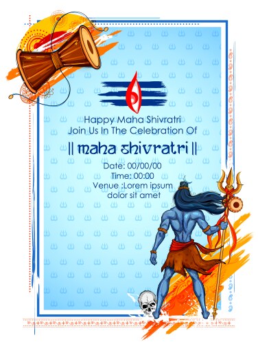 Lord Shiva Shivratri God Vector Image