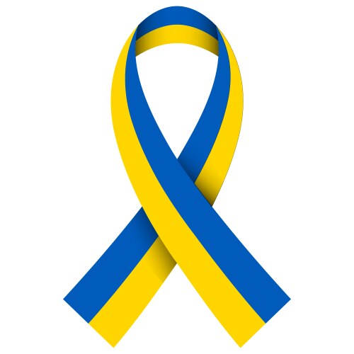 Ukraine Ribbon Flag Vector Image