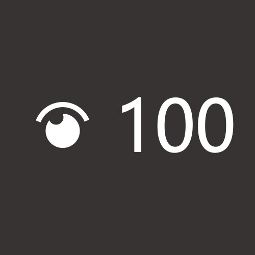 Video views counter user count of live vector image
