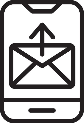 Send linear style icon design vector image