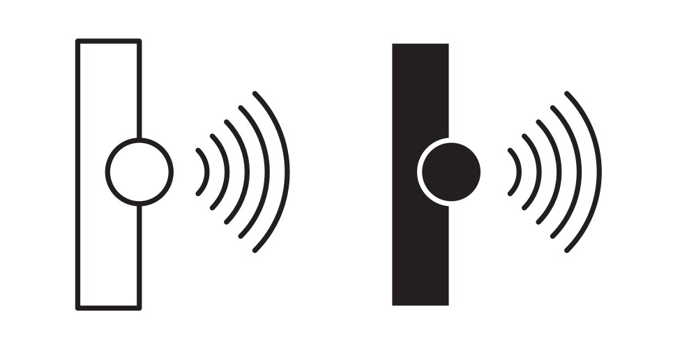 Sensor icon set in thin line for web vektorbild