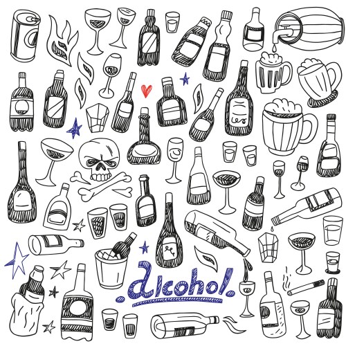 Alcohol addiction concept icon Royalty Free Vector Image