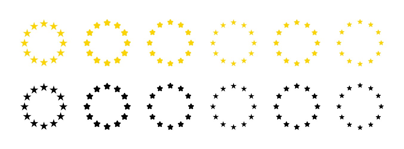 European Union Star Circle Vector Image