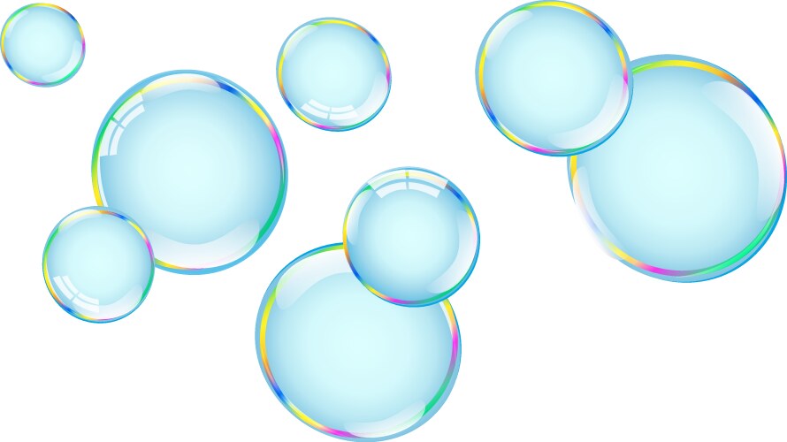 Bubbles with overflow vector image