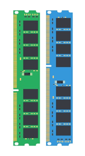 Ram or random access memory image computer vector image