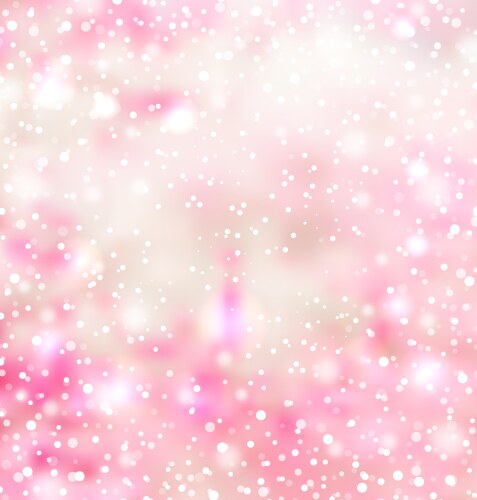 Abstract pink blurred light background with bokeh Vector Image
