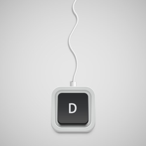 Simplified keyboard with one character only vector image