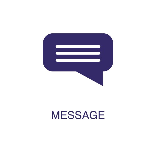 Message element in flat simple style on white vektorbild