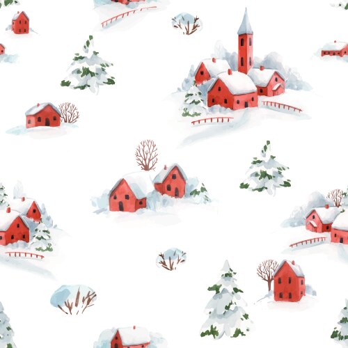 Seamless pattern with winter plants Royalty Free Vector