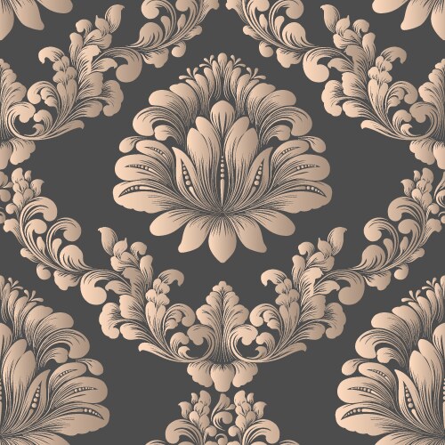 Damask seamless pattern element elegant vector image