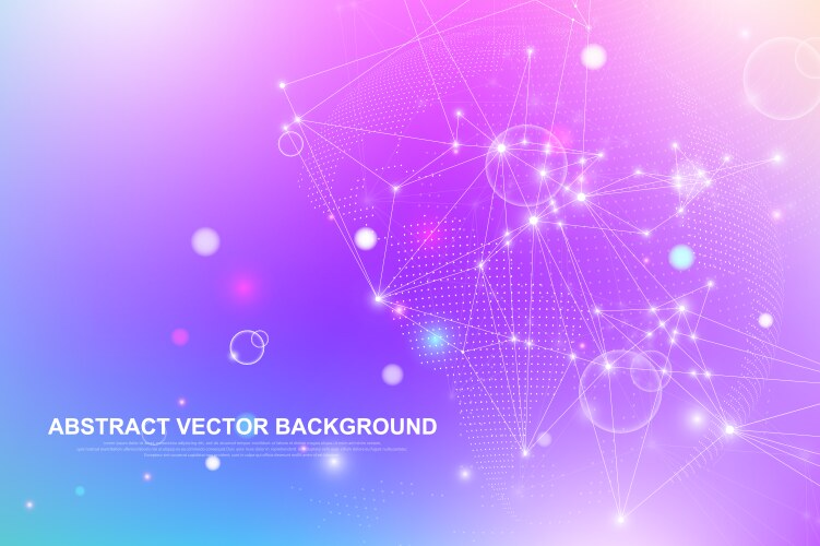 Abstract digital network connection structure vector image