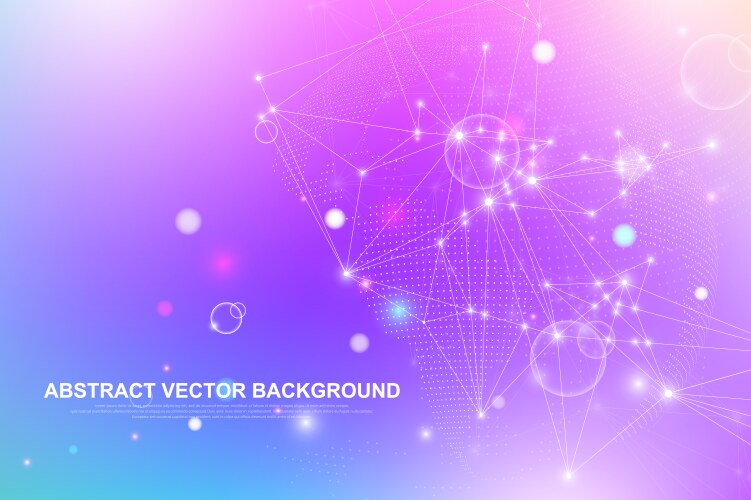 Abstract digital network connection structure vector image