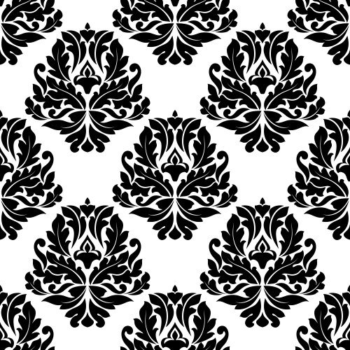 Elegant Damask Swirl Pattern vector image