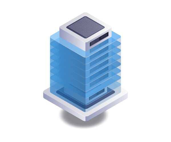 cloud server technology flat isometric vector image