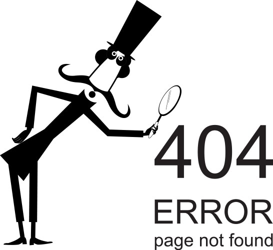 Error 404 page not found concept webpage banner vector image