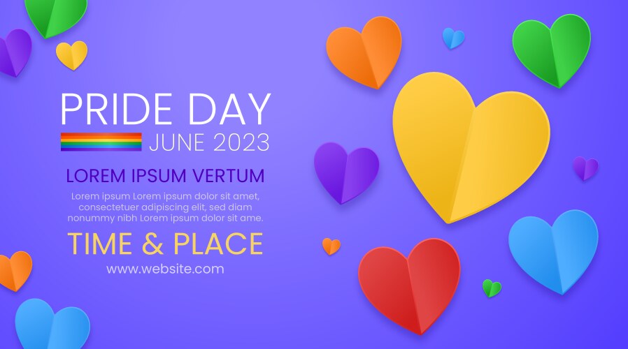 Realistic pride month background Royalty Free Vector Image