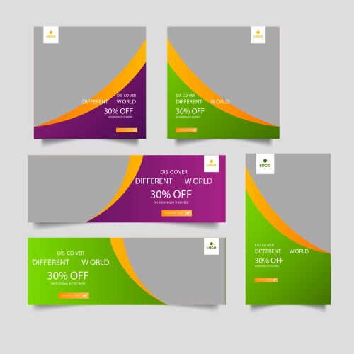 Travel Banner Templates Vector Image