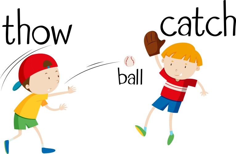 Cute girl throwing a ball outdoor baseball Vector Image