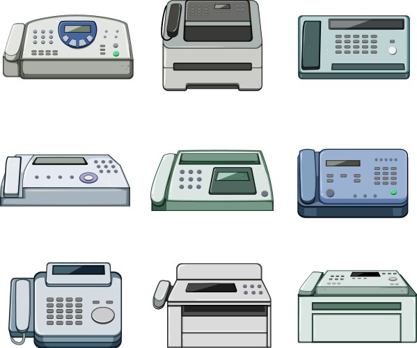 Cartoon Fax Machine Vector Images (over 370)