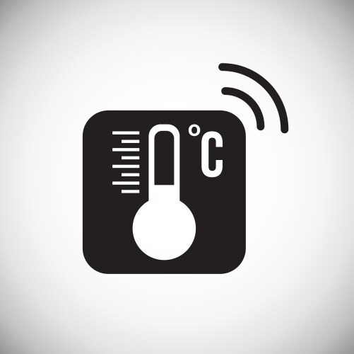 Smart temperature sensor on white background vector image