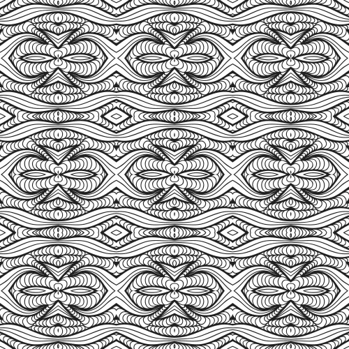 Abstract hand-drawn monochrome seamless pattern Vector Image