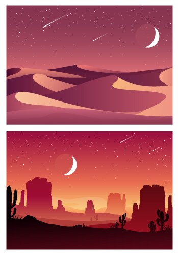 Lone Cowboy in the Desert Royalty Free Vector Image