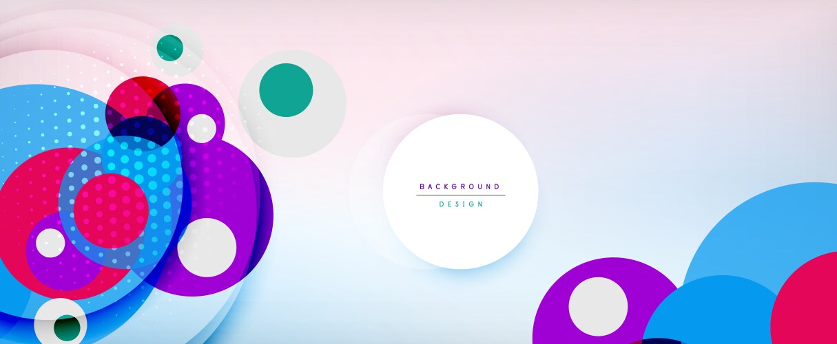 Trendy simple circle abstract background dynamic vector image