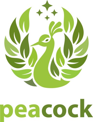 Peacock logo vector image