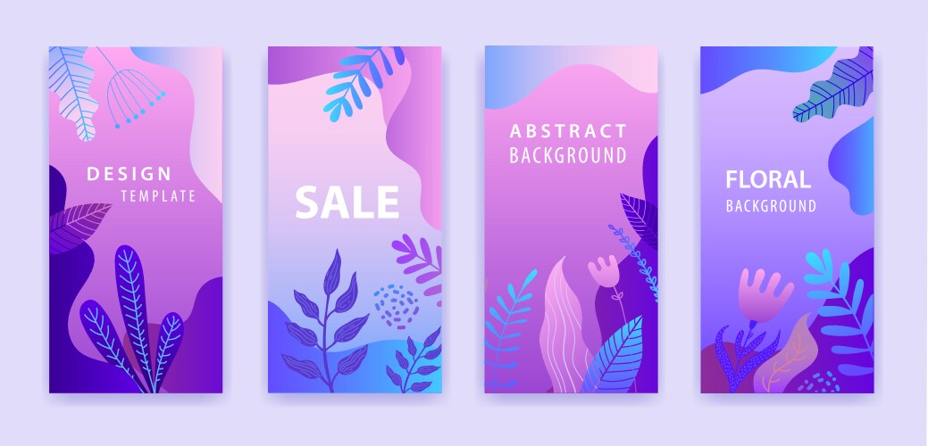 set abstract backgrounds story vector