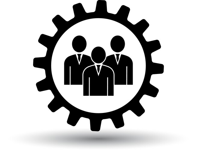 Strong teamwork icon simple style Royalty Free Vector Image