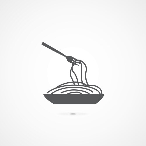 Icon black noodle Royalty Free Vector Image - VectorStock