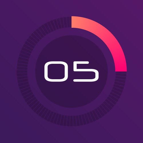 Circular interval timer Royalty Free Vector Image