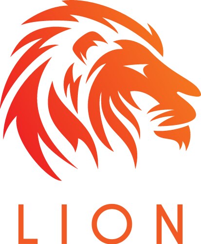 Lion Head Logo - Bold & Royal Vector Image