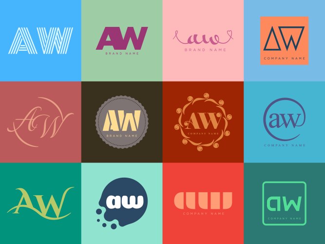 Aw Letter Logo Vector Images (over 2,700)