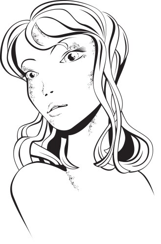 Girl face Vector Image