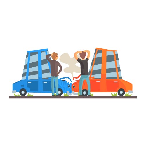 Car Collision - Two Vehicles vector image