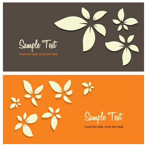 Floral card set Royalty Free Vector Image - VectorStock