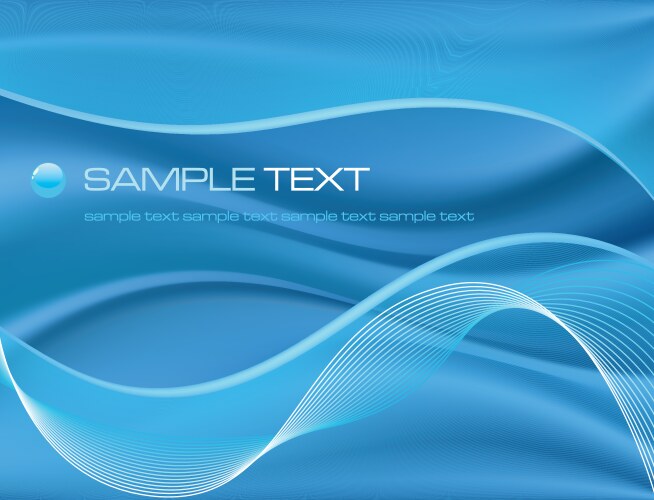 Abstract background blue waves Royalty Free Vector Image