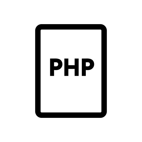 Php file icon line isolated on white background vector image