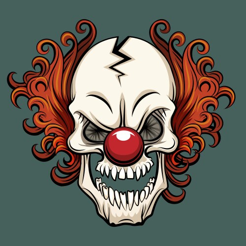 Evil clown vector image