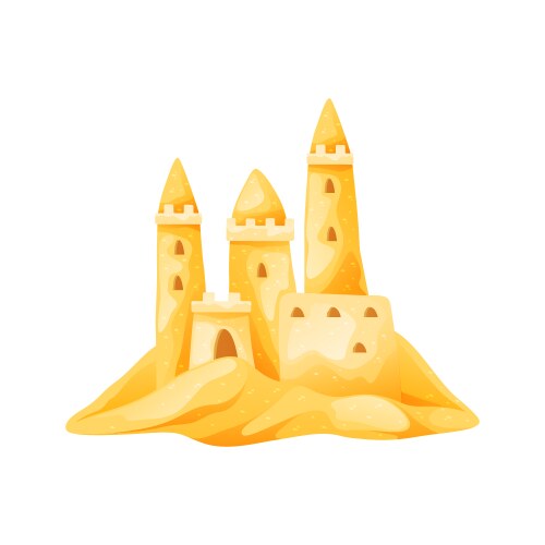 sand royalty palace icon or clipart vector