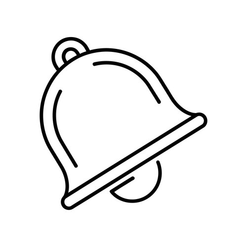 Line Art Church Bell Vector Image