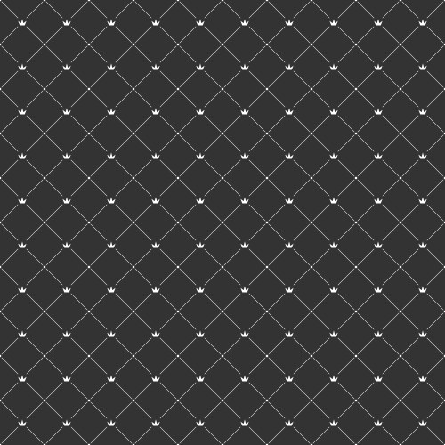 Seamless pattern of crown and lines for texture vector image