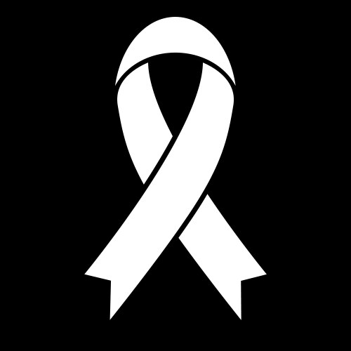 Black Awareness Ribbon Vector Image