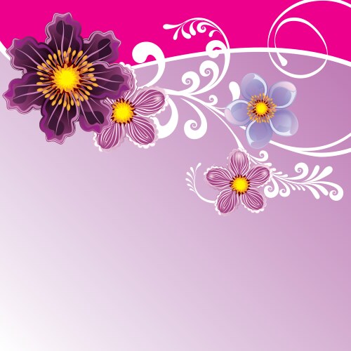 floral background vector image