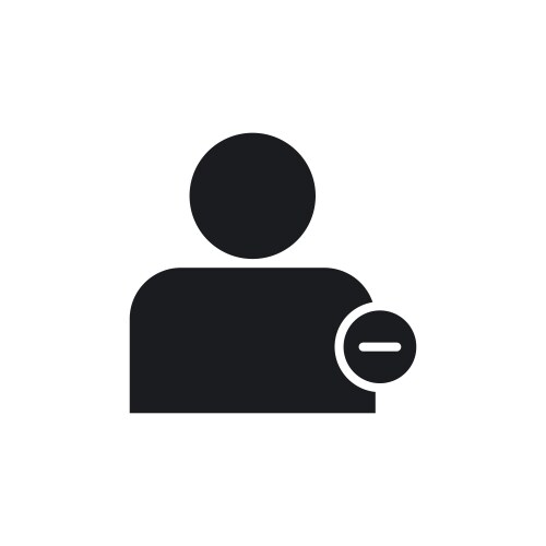 Remove user icon set delete account button symbol vector image