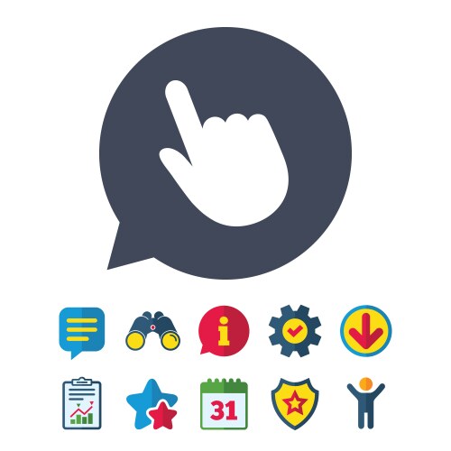 Click pointer icon hand cursor sign vector image