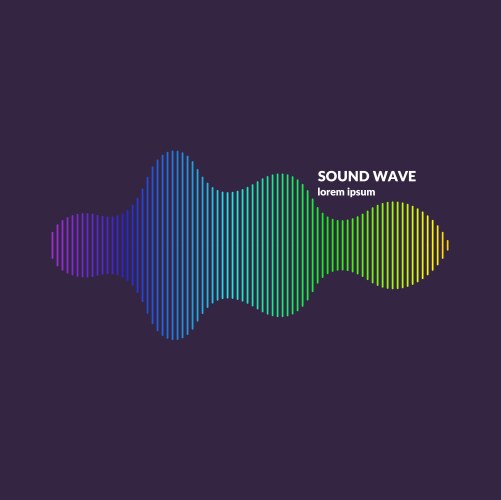 Sound wave on dark background Royalty Free Vector Image